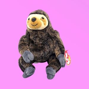 Vintage Ty Beanie Baby Slowpoke The Sloth Plush Stuffed Animal
